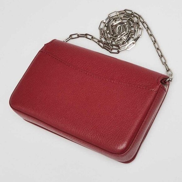 Burberry Red Leather Wallet On Chain D-Ring Crossbody Bag - Picture 2 of 10